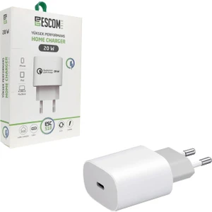Escom Gold ESC-510 20W Type-C Şarj Adaptörü