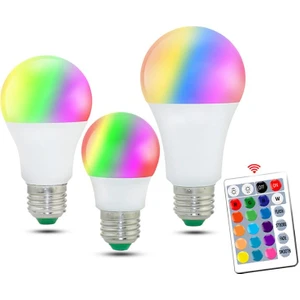 E27 Smart Uzaktan Kumanda Rgb LED Ampul 16 Renk Değiştirme Magic