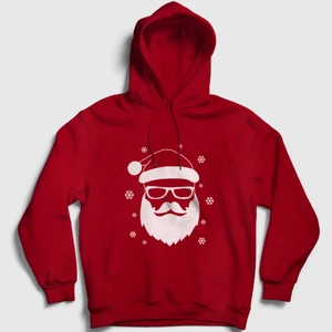 Unisex Kırmızı Noel Baba Santa Claus Yılbaşı Kapüşonlu Sweatshirt