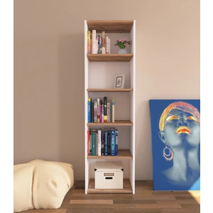 Nur Mobilya Maya 5 Raflı Kitaplık Beyaz-Atlantikçam