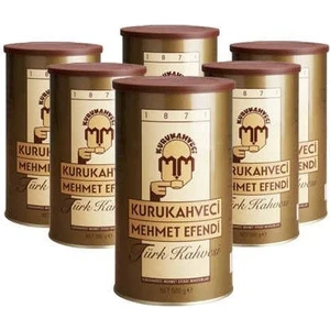 Kurukahveci Mehmet Efendi Türk Kahvesi 500 gr Teneke Kutu 6lı