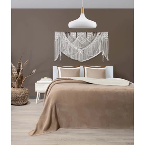 Twin Soft Pamuklu Tek Kişilik Battaniye Kahve Krem 150 x 200 5006A