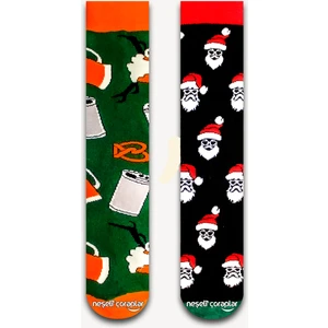 2'li Noel Beer Renkli Çorap Set