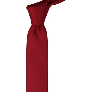 Bordo Kendinden Desen Slim Kravat SK4510