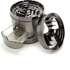 Çekmeceli 60 mm. Gri Grinder Herbal Parçalayıcı pz38gr