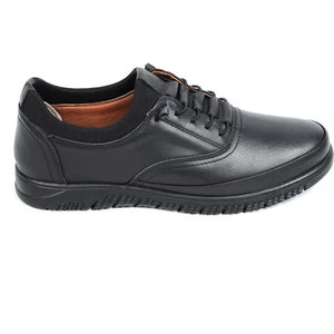 7863-2 Antik Siyah %100 Deri Erkek Casual Ayakkabı