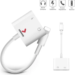 Lightning  2in1 Şarj + Aux Kulaklık Dönüştürücü