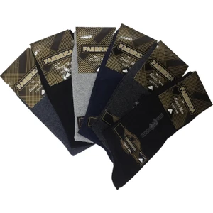 Trendcorap Fabbrica 6 Lı Ekonomik Pamuklu Erkek Çorap P-L-1486-55