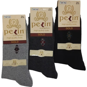 Trendcorap Pelin 3 Çift Ekonomik Pamuklu Erkek Çorap P-1438-KG