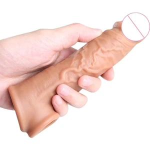 Silikon Ten Dokulu Yumuşak Penis Kılıfı