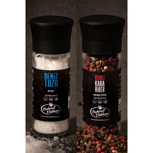 Baharat Dükkanı Renkli Biber - Deniz Tuzu 2'li Set