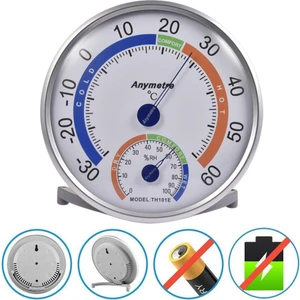 Oval Nem Ölçer Analog Termometre Oda Sıcaklı Ölçer