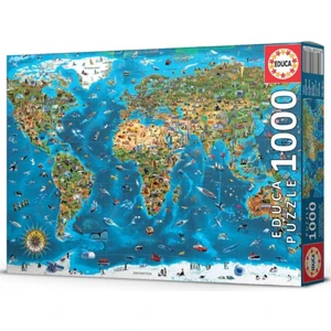 1000 Parça Dünya Harikaları Harita Puzzle