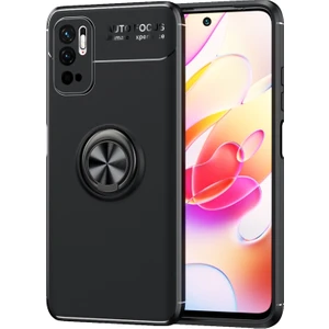xPhone Store Redmi NOTE10 5g Için Uygun Metal Halka Braketli Tpu Cep Telefonu Kılıfı——siyah  (Yurt Dışından)