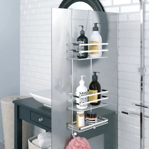 Tekno-Tel Üç Katlı Duşakabin Rafı Banyo Düzenleyici Şampuanlık LM580 Krom