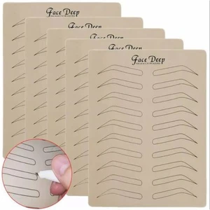 5 Adet Kaş Çizgili Pudralı Microblading Lateks Suni Deri