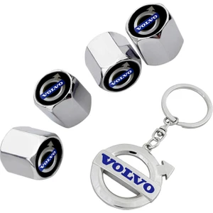 Volvo Krom Renk Sibop Kapağı 4 Adet ve Krom Anahtarlık
