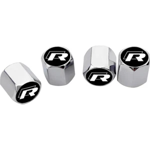 Volkswagen R Logolu Sibop Kapağı 4 Adet Paslanmaz Çelik Krom Renk