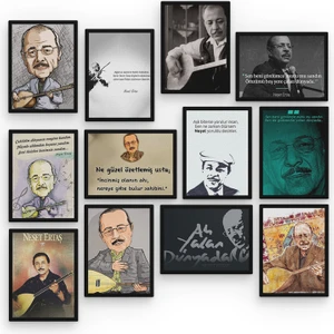Neşet Ertaş 12 Parça Mdf Tablo