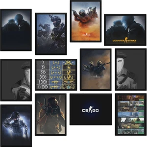 Cs Go 12 Parça Mdf Tablo