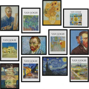 Vincent Van Gogh 12 Parça Mdf Tablo