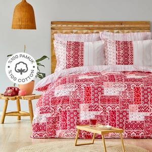 Karaca Home Pietra Kırmızı %100 Pamuk King Size Nevresim Takımı