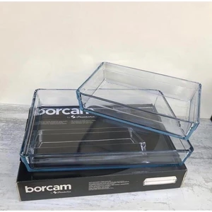 2 Adet Paşabahçe Premium Borcam Dikdörtgen Fırın Tepsi 2500 cc - 4350 cc
