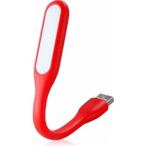 Esnek USB Pc Notebook LED Lamba Aydınlatma - AL2488 Kırmızı Renk