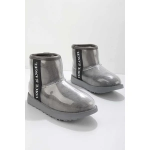 Gri Kürklü  Kadın Bot & Bootie K02661000197