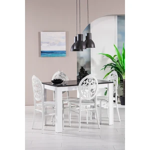 Mirage Venüs Mutfak Masa Takımı 4 Sandalye 1 Masa Beyaz