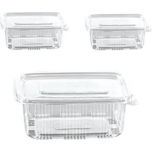 1000 Gram Düz Kapak Plastik Sızdırmaz Kap 100 Adet