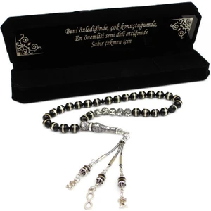 Kişiye Özel Kuka Tesbih Kadife Kutulu