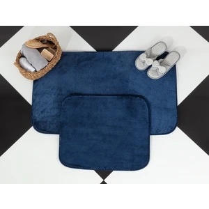 Madame Coco Carol 2'li Banyo Paspası - Indigo - 60X100 + 50X60 cm