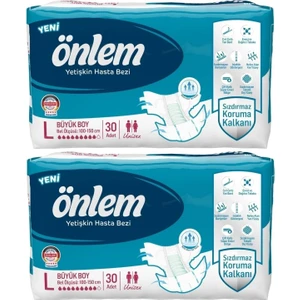 Hasta Bezi Bel Bantlı Tekstil Yüzey Large Büyük 60 Adet