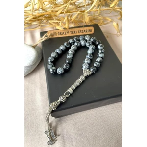 Crazy Takı Tasarım 8 mm Obsidyen Doğaltaş 33 Lü Tesbih