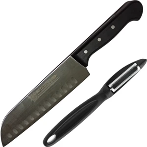 61095 Kanallı Santoku Aşçı Bıçağı ve Oneday Soyacak Set