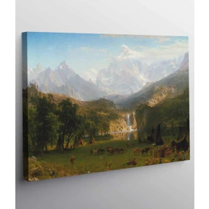 VeraStore Albert Bierstadt Rocky Dağları Lander Zirvesi Kanvas Tablo