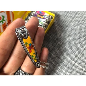 Tırnak Makası 5,5 cm - Renkli Desenli Askılı Tırnak Makası