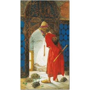 Osman Hamdi Bey Kaplumbağa Terbiyecisi Kanvas Tablo