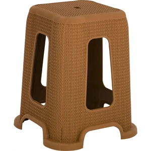 Plastik Örgü Tabure Teak
