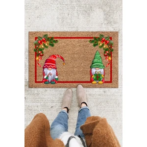 Sevimli Cüceler Yılbaşı Kapı Önü Paspası Yılbaşı Dekoru Dış Mekan ve Ev Içi Paspas 45X70CM