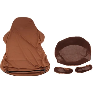Ofis Bilgisayar Elastik Döner Koltuk Oyun Sandalyesi Slipcover Brown (Yurt Dışından)
