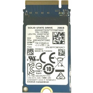 Kbg40Znt256G 256GB M.2 PCIe NVMe SSD