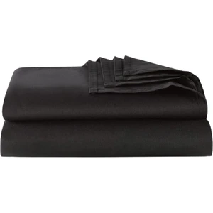 Zambak Tekstil 240 x 260 cm Lastikli Çift Kişilik Siyah Çarşaf Seti