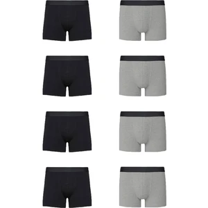 John Lion Erkek 8' Li Premium Siyah-Gri Likralı Boxer