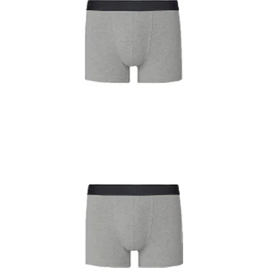 John Lion Erkek Premium Likralı 2'li Boxer Gri
