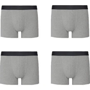 John Lion Erkek Premium Likralı 4'lü Boxer Gri