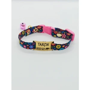 Pet Love Forever İsimli Çiçekli Kedi Tasması 13-20 cm S