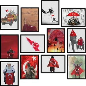 15 Temmuz 12 Parça Mdf Tablo