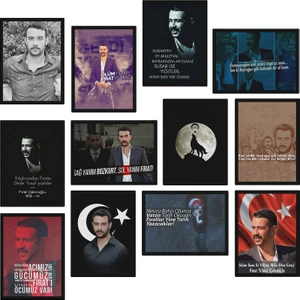 Fırat Yılmaz Çakıroğlu 12 Parça Mdf Tablo